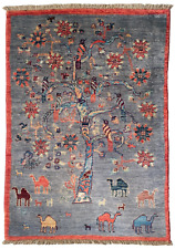 Tappeto afgano 150 x 101 cm vintage fatto a mano tradizionale Ziegler orientale lana tappeto