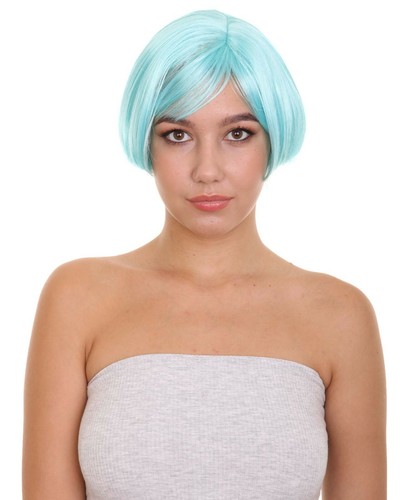 Parrucca bob corta blu - bob,