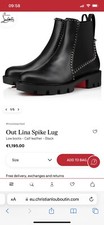 ankle boots Out Lina Spike Lug Louboutin.    Low Boots, Calf Leather, Black
