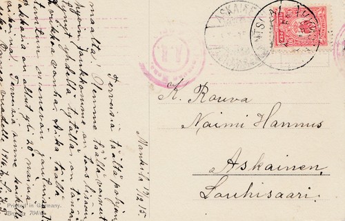 Finlandia 1915 cartolina per - finlandia:, 1915: