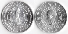 2000 Italia Lire 1 Argento