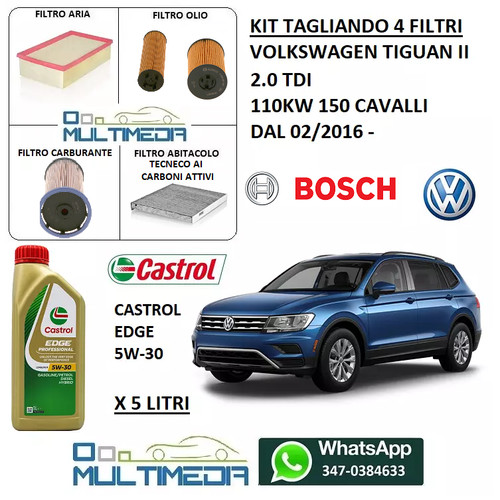 Tagliando filtri bosch - tagliando,