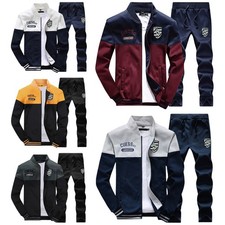 Tuta da uomo jogging tuta sportiva pantaloni sportivi giacca tracksuit tuta fitness