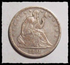 1861-O MEZZO DOLLARO LIBERTY