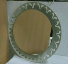 Ernst Hillebrand Specchio Da Parete Illuminato Anni '60 In Vetro Vintage