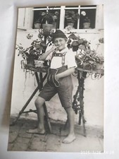 FOTO D'EPOCA ANTICA 1928 RITRATTO BAMBINO IN TIPICO COSTUME TIROLESE 
