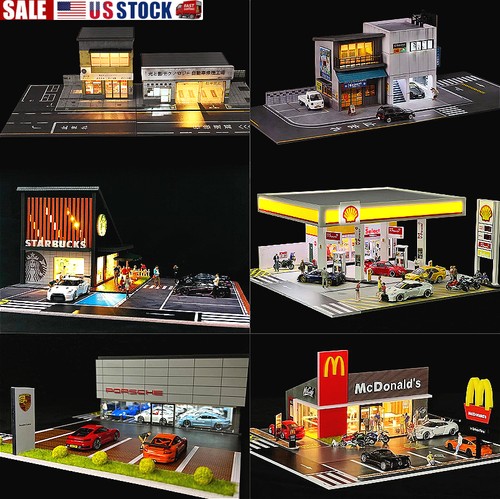 Diorama diecast garage - diorama,