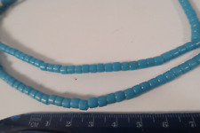 Vecchie perle di vetro Prosser blu 5 mm GT89 Old Bapterosse African blue Trade beads
