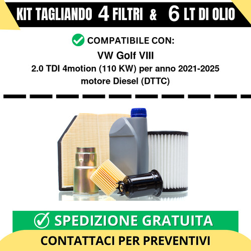 Tagliando per golf viii - per,