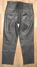 JCC - Uomo- Jeans IN Pelle/Pantaloni Pelle Nero Cuoio Liscio Tgl 46 Circa