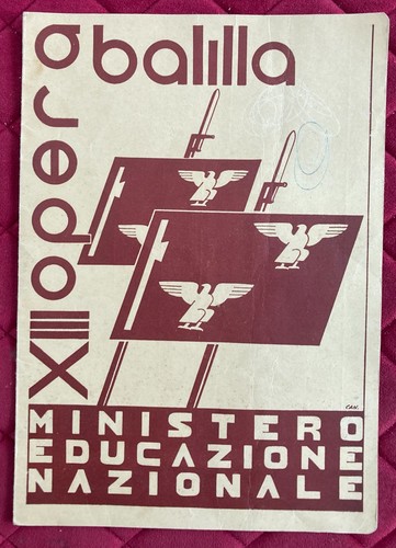 Pagella balilla 1935 - pagella,
