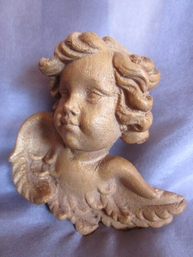 Angelo putti legno intagliato