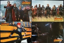 SET COMPLETO 4 FOTOBUSTA AVENGERS INFINITY DOWNEY RUSSO MARVEL DISNEY SCI-FI