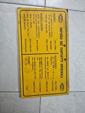 Tabella Locandina Cartone Contatti Magneti Marelli Epoca