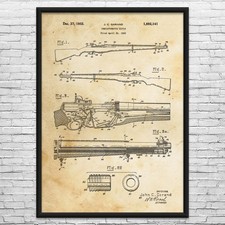 M1 Garand Rifle Patent Wall