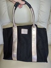 VICTORIA'S SECRET BORSA A MANO GRANDE NERA ORO ROSA BORSA A TRACOLLA TOTE BORSETTA