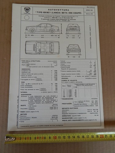 Omologazione lancia beta - omologazione,