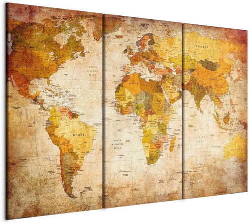Quadro mappamondo 135x90 cm - -,