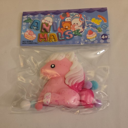 Squishy cavallo rosa glitter - cavallo,