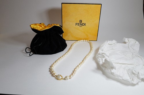 Collana perle finte fendi - perle,