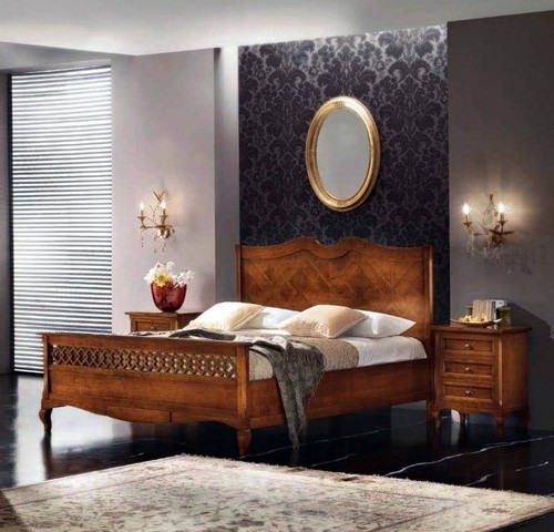 Letto matrimoniale legno noce - letto,