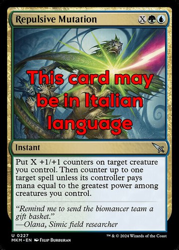 Mtg repulsive mutation - repulsive, foil