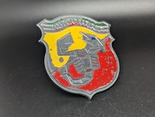 FIAT ABARTH & C. LOGO SMALTATO SIGLA EMBLEMA FREGIO STEMMA SCRITTA BADGE TARGA