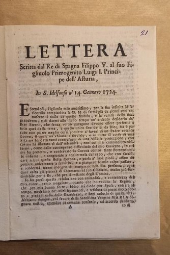 Lettera del spagna - del,