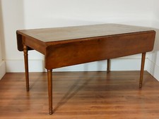 Antico tavolo in noce primi '800 Piemontese Direttorio allungabile con bandelle