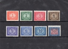 ITALIA**  1947 SEGNATASSE 8 VALORI   fil. RUOTA