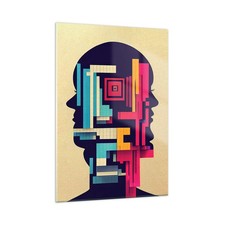 Quadro vetro 50x70cm testa - vetro,