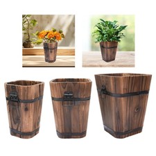 Vaso per fiori in legno a