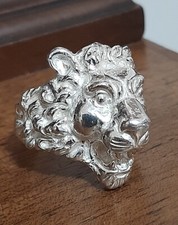 Anello argento uomo leone lion - argento,