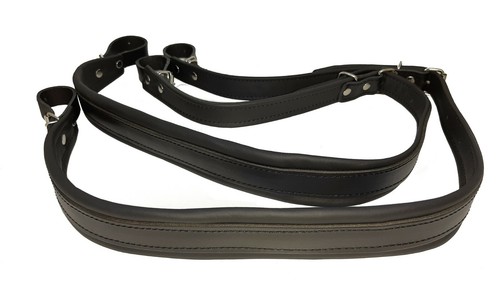 Nero cinghie fisarmonica - nero, pelle