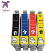 4 CARTUCCE INCHIOSTRO adatte per Epson Stylus C64 C66 C68 C84 C84N C84WN C86