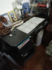 Scrivania Porta PC in Legno con Porta Tastiera e ripiano sotto