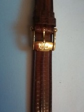 Cinturino coccodrillo 12 mm con fibbia JUVENIA 1860 12 mm placcata oro 18 kt