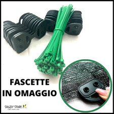 CLIPS DI FISSAGGIO PER RETE TELO OMBREGGIANTE GIARDINO BOTTONI GANCI IN PLASTICA