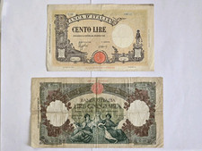 Lotto 2 banconote Italia: 1947