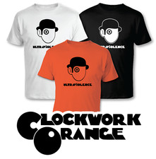 T SHIRT ULTRAVIOLENCE ALEX ARANCIA MECCANICA CLOCKWORK ORANGE TSHIRT CULT DRUGHI