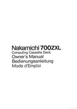 Nakamichi 700ZXL Cassette Deck