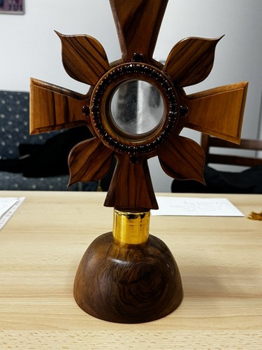 Ostensorio legno ulivo - ostensorio, d'ulivo