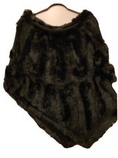 List Mantella In Lana D' Angora E Pelliccia Simil Lapin