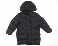 Zara Girls Black Hooded Puffer