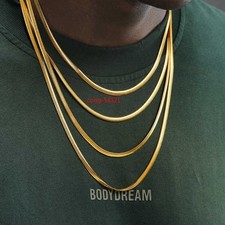 Collana catena serpente piatta