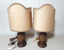 Lampade abat jour Vintage '80 da tavolo comodino comò in coppia