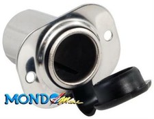 PRESA ACCENDISIGARI STAGNA IN ACCIAIO INOX CON CAPPUCCIO GOMMA BARCA MOTO CAMPER