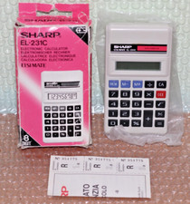 Calcolatrice scientifica vintage EL-231C SHARP con scatola manuale testata VGC