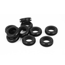 10pcs 22x28mm Black Rubber