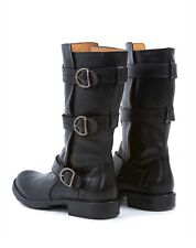 Stivali FIORENTINI+BAKER ETERNITY in pelle nera stivali metà polpaccio $590 EU38 - US7,5